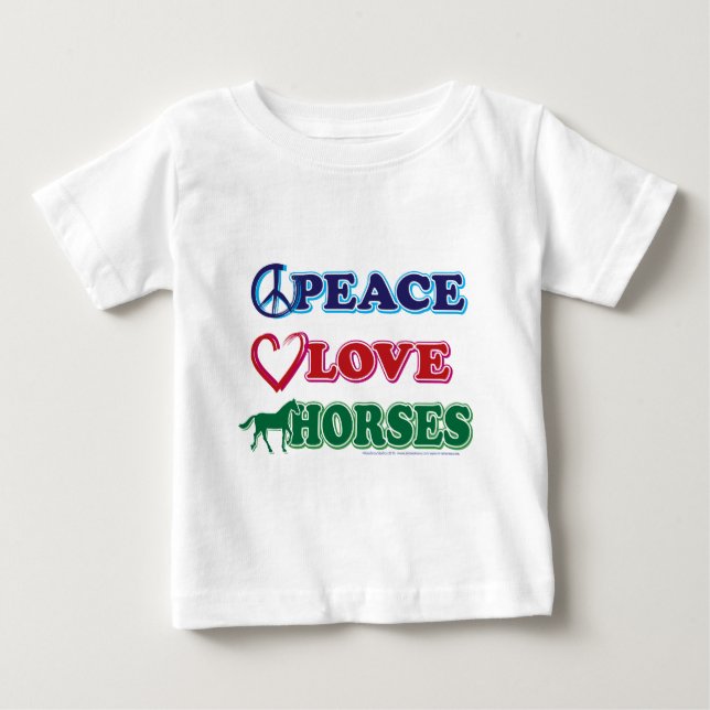 Peace-Kärlek-Horses Tee (Framsida)
