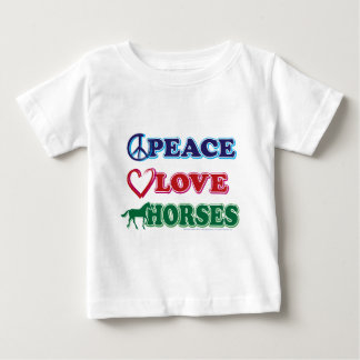 Peace-Kärlek-Horses Tee Shirt
