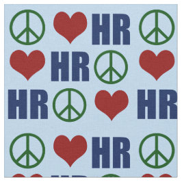 Peace Kärlek HR Human Resources Blue Tyg