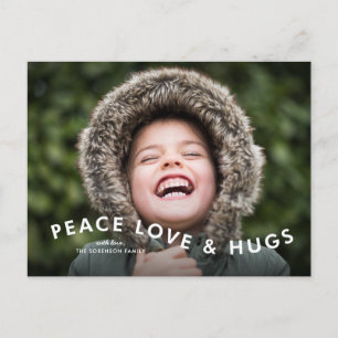 Peace Kärlek Hugs Curvy Photo Helg Vykort