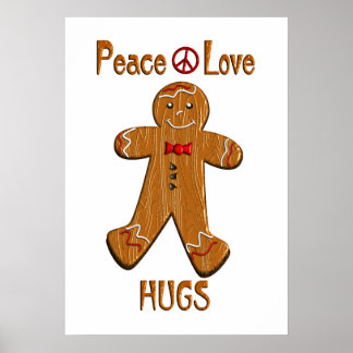 Peace Kärlek Hugs Poster
