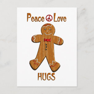 Peace Kärlek Hugs Vykort