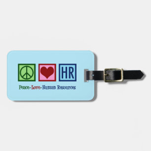 Peace Kärlek Human Resources HR Bagagebricka