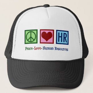 Peace Kärlek Human Resources HR Truckerkeps