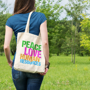 Peace Kärlek Human Resources HR Tygkasse