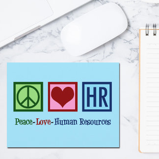 Peace Kärlek Human Resources HR Vykort