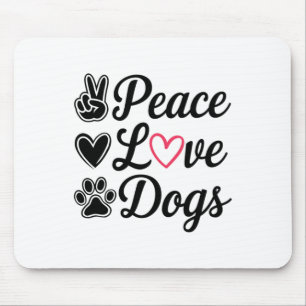 Peace Kärlek Hundar Cute Hund älskare Design Pet P Musmatta
