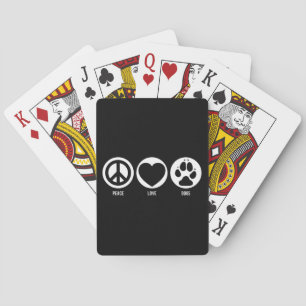 Peace Kärlek Hundar Spel Kort