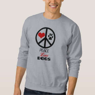 Peace Kärlek Hundar Sweatshirt