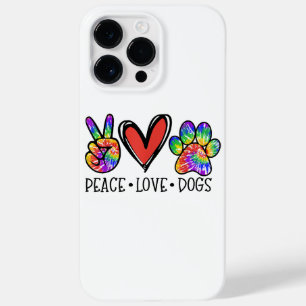Peace Kärlek Hundar Tass Tie Dye Rainbow Rädda dju