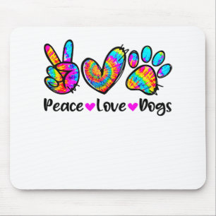 Peace Kärlek Hundar Tie Dye Hund Tass Hund Cute Mo Musmatta