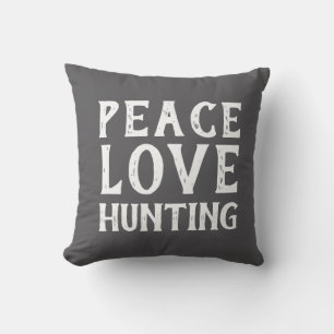 PEACE KÄRLEK HUNTING-typografi Utomhusfyllning Kudde