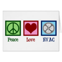 Peace Kärlek HVAC Luft Conditioning Company Card