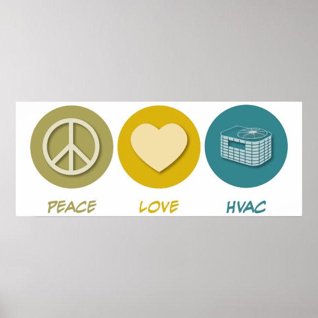 Peace Kärlek HVAC Poster (Framsidan)