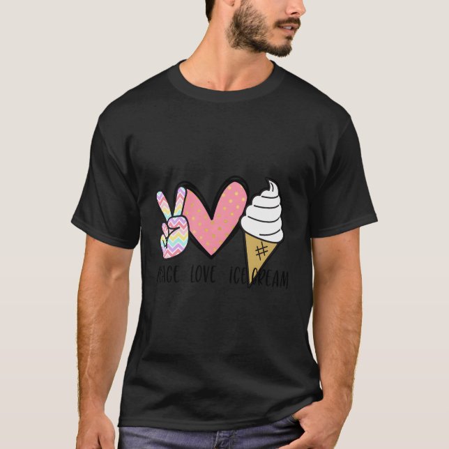 Peace Kärlek Ice Cream for NS T Shirt (Framsida)