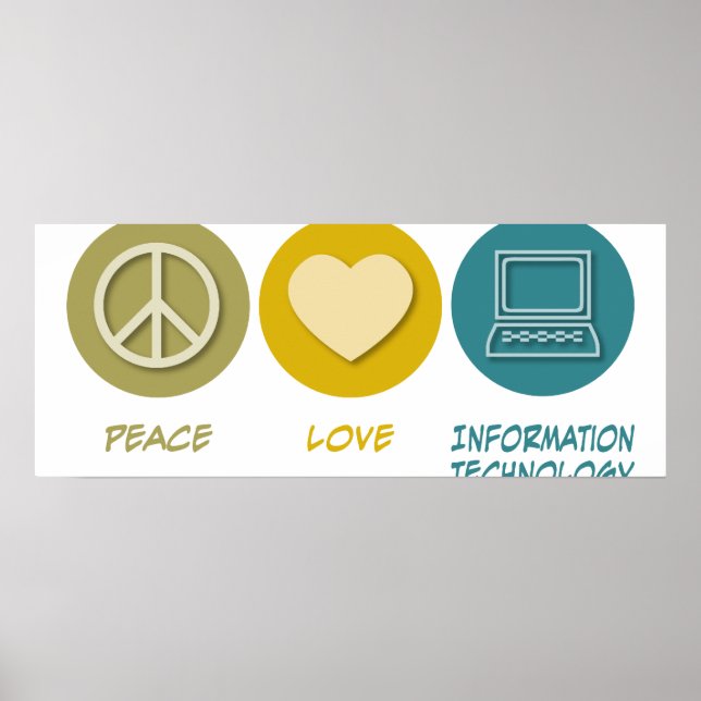 Peace Kärlek informationsteknik Poster (Framsidan)