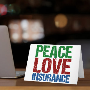 Peace Kärlek Insurance Helgkort