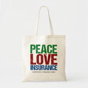 Peace Kärlek Insurance Personlig Company Tygkasse