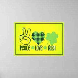 Peace Kärlek Irish-60682 Canvastryck
