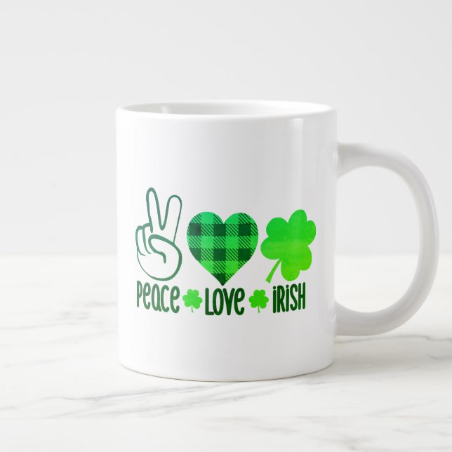 Peace Kärlek Irish-60682 Jumbo Mugg (Höger)