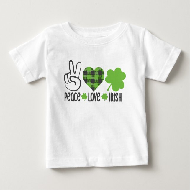 Peace Kärlek Irish-60682 T Shirt (Framsida)