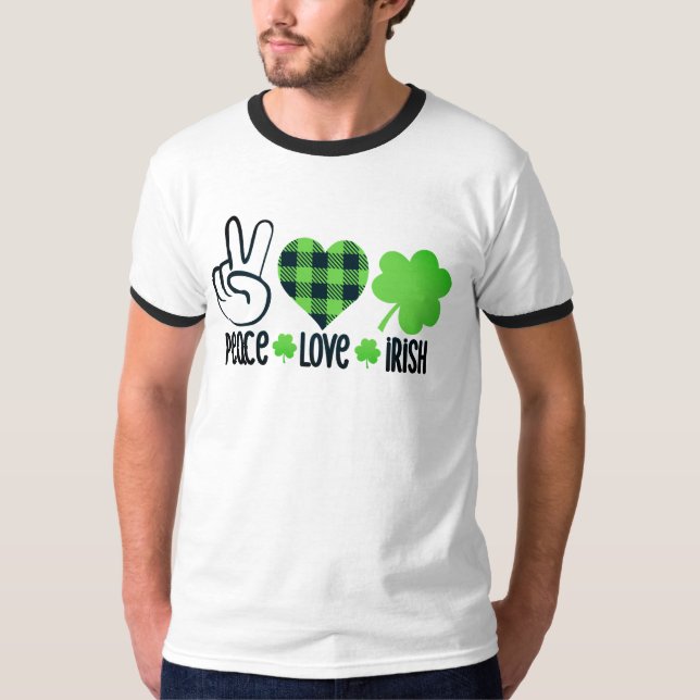 Peace Kärlek Irish-60682 T Shirt (Framsida)