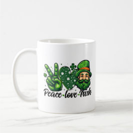 Peace Kärlek Irish Mugg - Perfekt för St. Patrick'