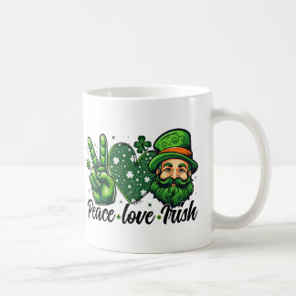 Peace Kärlek Irish Mugg - Perfekt för St. Patrick'