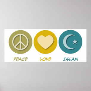 Peace Kärlek Islam Poster
