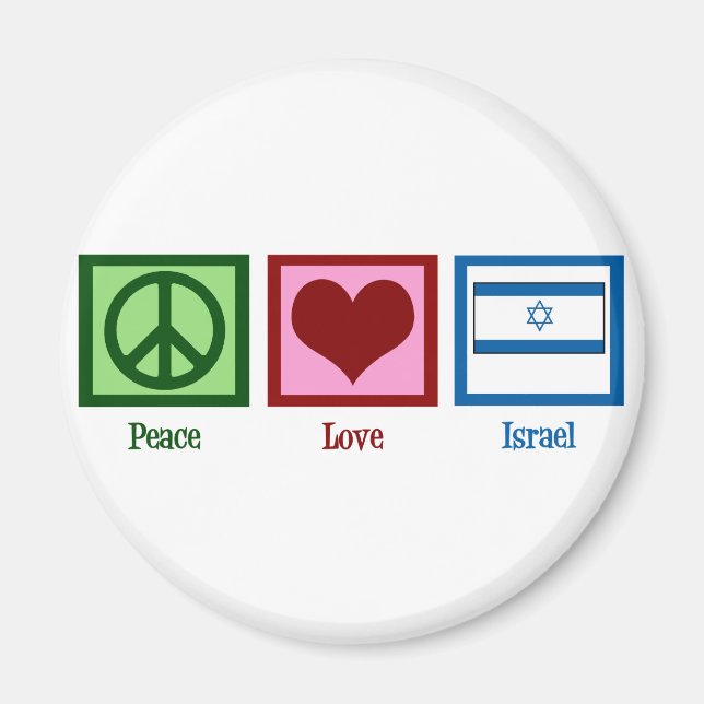 Peace Kärlek Israel Magnet (Framsidan)