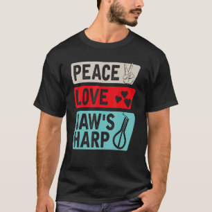 Peace Kärlek Jaw's Harp Lamellophone Instrument Mu T Shirt