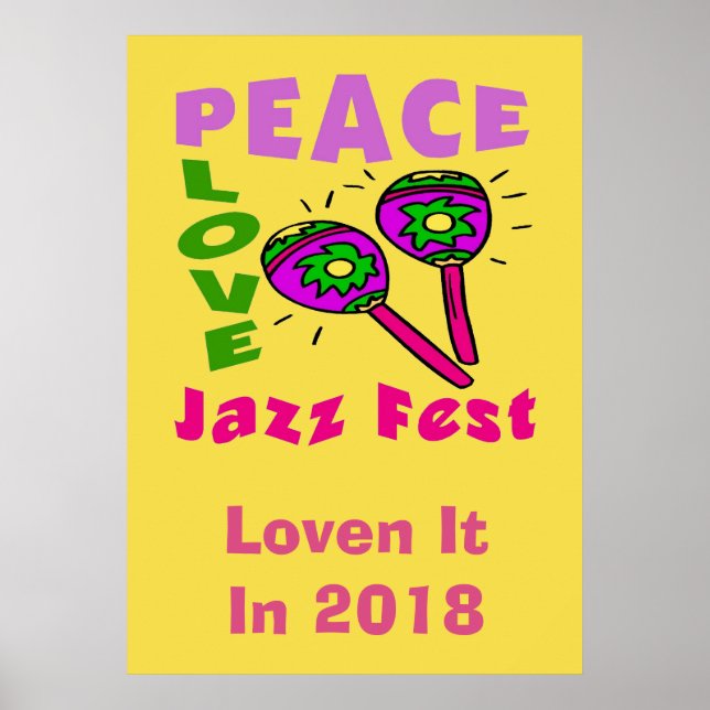 Peace Kärlek Jazz Fest 2018 Poster (Framsidan)