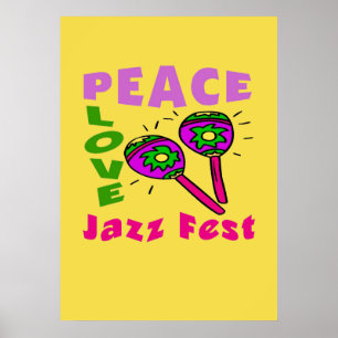Peace Kärlek Jazz Fest Poster