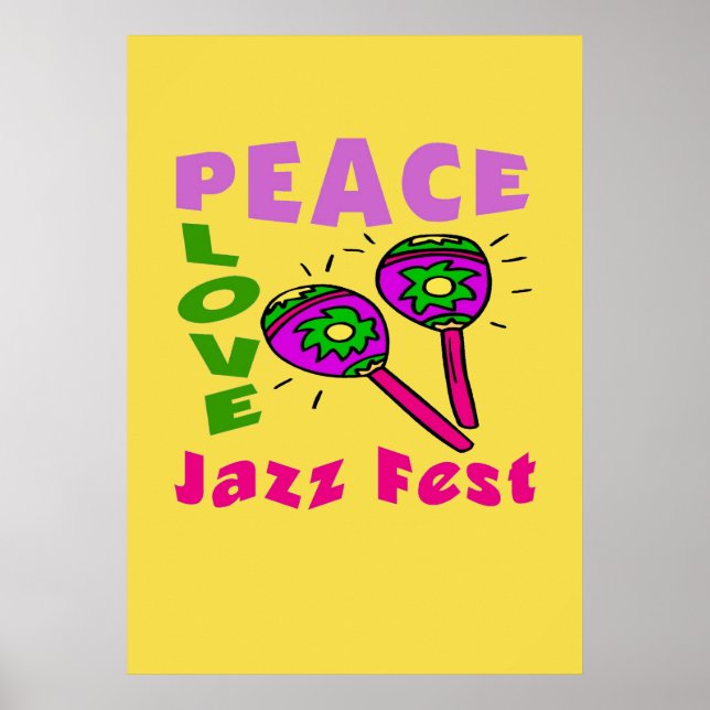 Peace Kärlek Jazz Fest Poster (Framsidan)