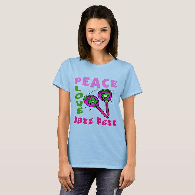 Peace Kärlek Jazz Fest T-shirt (Hel framsida)