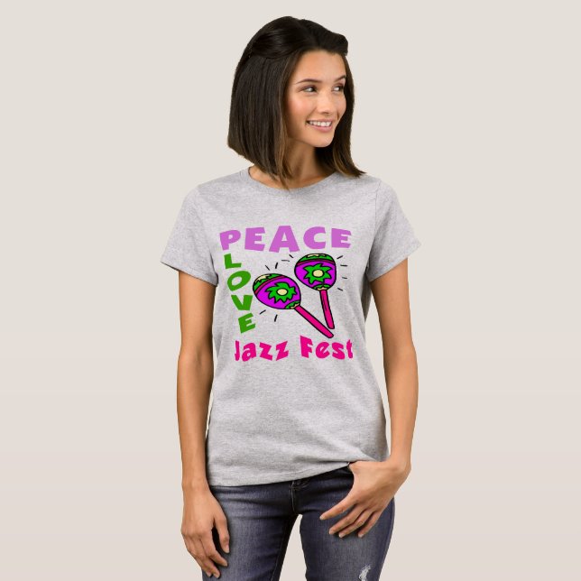 Peace Kärlek Jazz Fest T-shirt (Hel framsida)