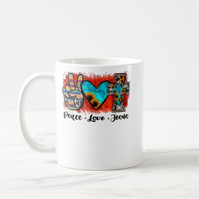 Peace Kärlek Jesus Kristna, Kärlek som Jesus Kaffemugg (Vänster)