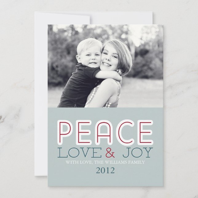 Peace Kärlek & Joy Cards Julkort (Framsida)
