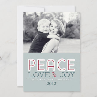 Peace Kärlek & Joy Cards Julkort