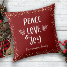 "Peace Kärlek Joy" Citat Modern Typography Red Nam