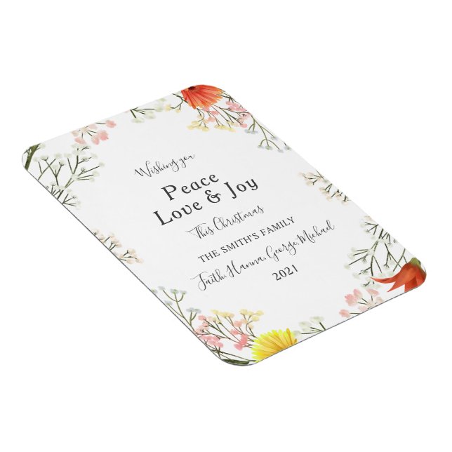 Peace Kärlek Joy Family God jul Magnet (Högersidan)