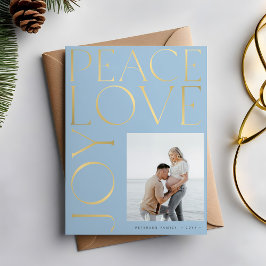 Peace Kärlek Joy-fotot av guld typografi Julen
