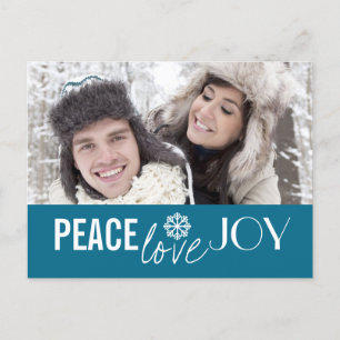 Peace Kärlek Joy Himmel Snowflake Helgdag Postkort Helg Vykort