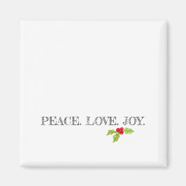 Peace Kärlek Joy Holly God jul Helgdag Magnet