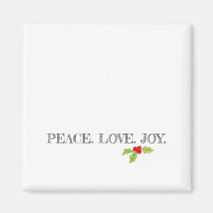 Peace Kärlek Joy Holly God jul Helgdag Magnet