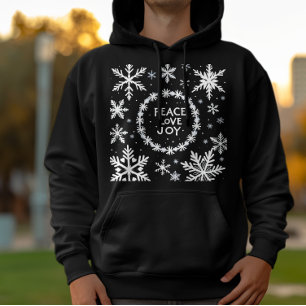 Peace Kärlek Joy Jul - jul Hoodie