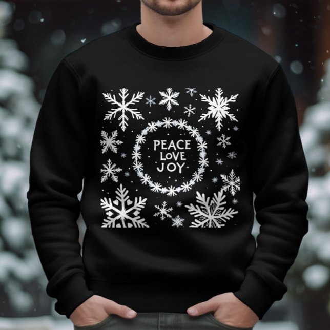 Peace Kärlek Joy Jul - jul Lång Ärmad Tröja (Skapare uppladdad)