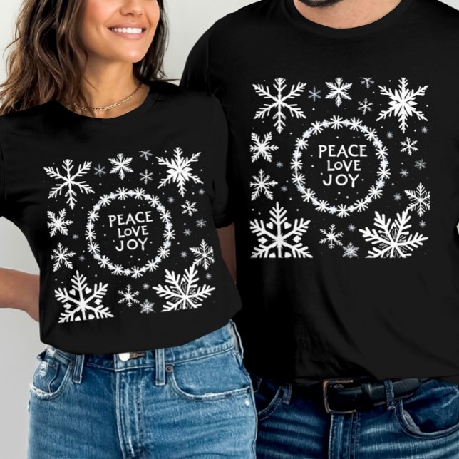 Peace Kärlek Joy Jul - jul T Shirt (Skapare uppladdad)