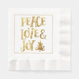 Peace Kärlek Joy Jul Papper Napkins Pappersservett