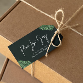 "Peace Kärlek Joy" jul Presentetikett